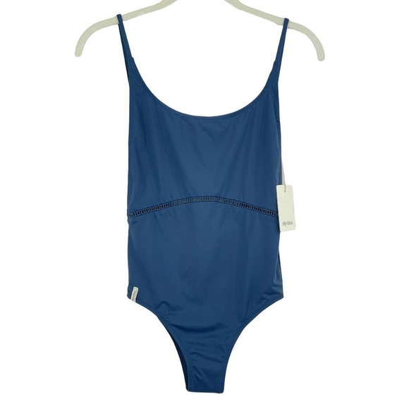 NWT - PACSUN Rhythm My Scoop One Piece Swimsuit Bathing Suit Sea Blue - Size 6 - Picture 2 of 12
